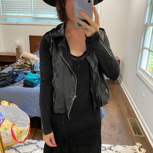 Black leather jacket